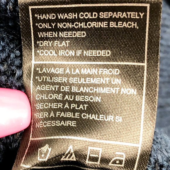 STEVE MADDEN Women's Colorblock V Neck Sweater Medium Blue/Black Long Sleeve NWT - Picture 7 of 7